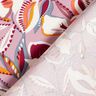 viscose fabric graphic flowers and leaves – offwhite/dark dusky pink,  thumbnail number 4