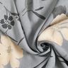 watercolour flowers viscose fabric – grey,  thumbnail number 3