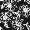 Viscose Linen Blend abstract sunflowers – black/white,  thumbnail number 1