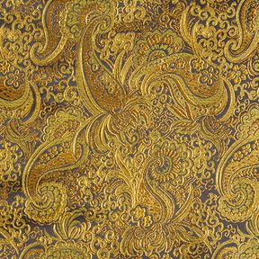 Garment jacquard, metallic paisley – gold/black, 