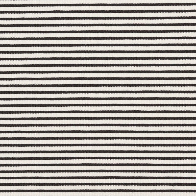 Cotton Jersey narrow stripes – cream/black, image number 1