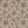 Double Gauze/Muslin Large Flowers – light taupe/black,  thumbnail number 1