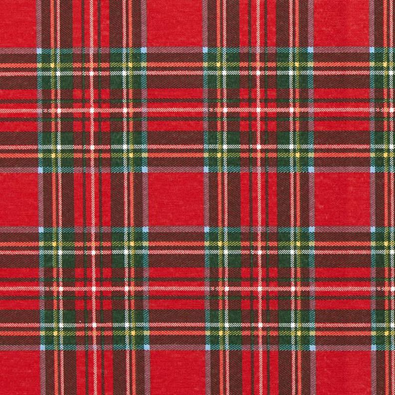 Decor Fabric Canvas Tartan – red/fir green,  image number 1