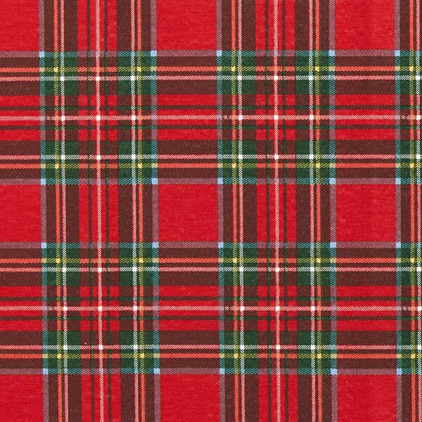Decor Fabric Canvas Tartan – red/fir green,  image number 1