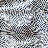 Decorative half Panama fabric 3D cubes – blue/natural,  thumbnail number 2