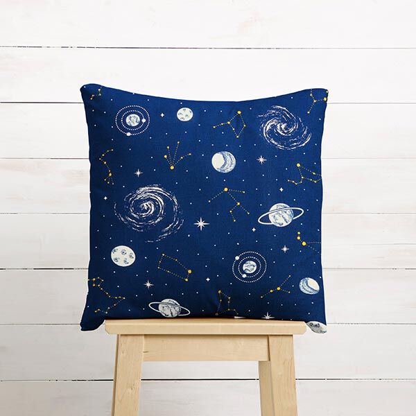 Decor Fabric Glow in the dark constellation – navy blue/light yellow,  image number 9