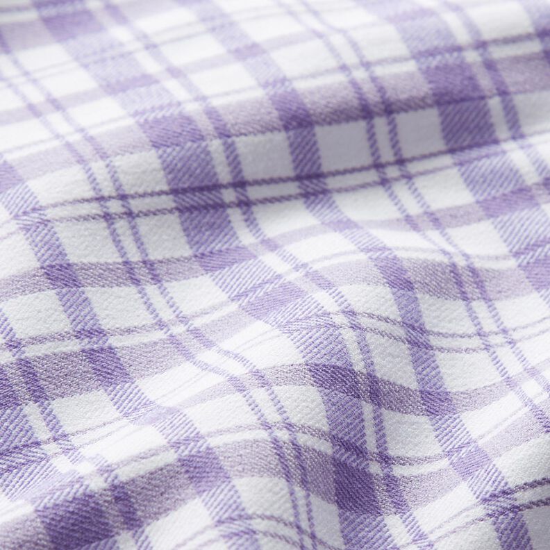 Cotton Stretch Check – white/lavender,  image number 3