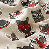 Decor Fabric Half Panama Cats – natural,  thumbnail number 2