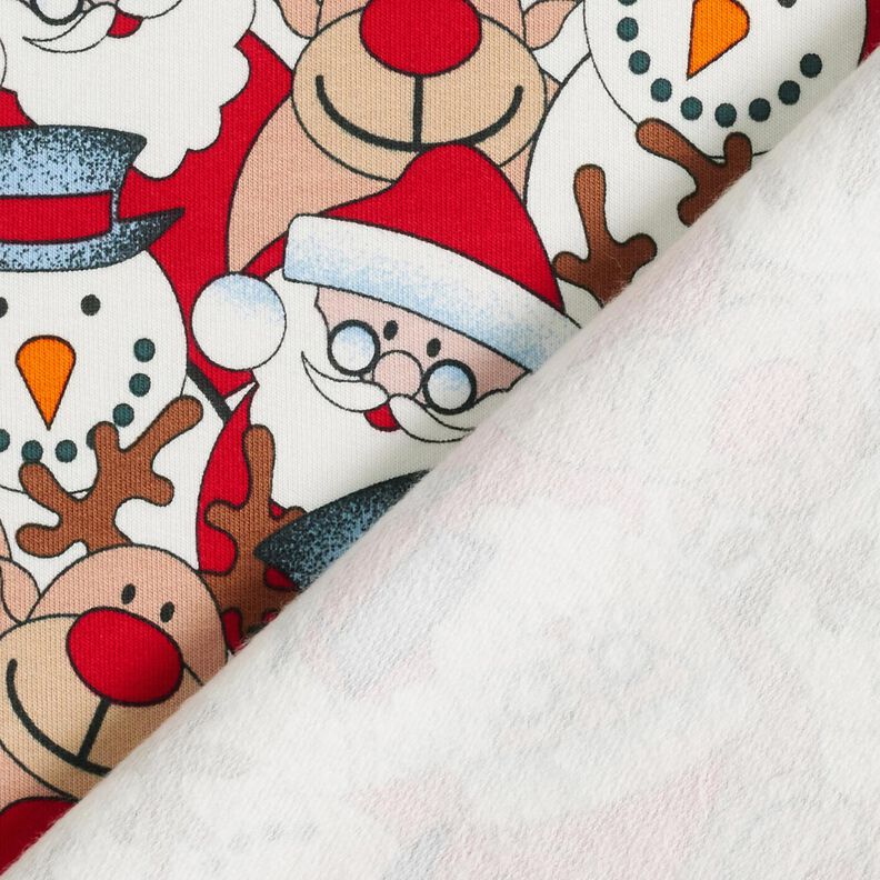 French Terry reindeer, Santa Claus and snowman – offwhite, image number 4
