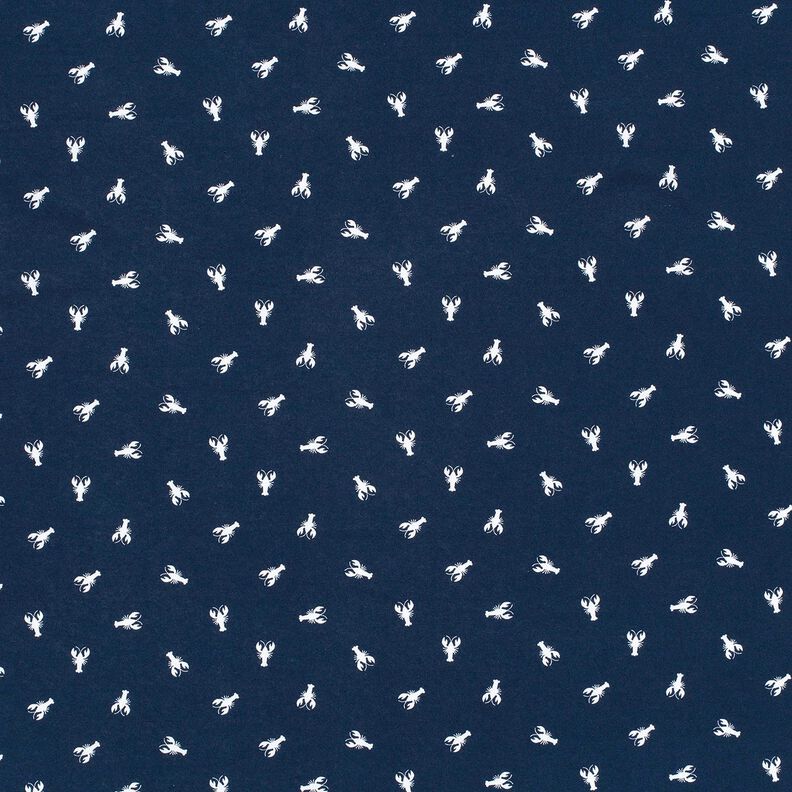 Cotton Jersey king prawns – navy blue,  image number 1