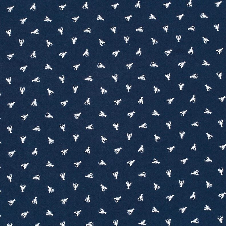 Cotton Jersey king prawns – navy blue, image number 1