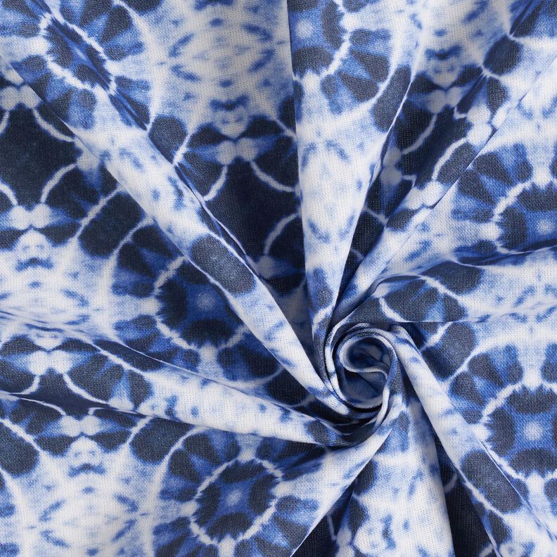 Decor Fabric Canvas Batique Circles – indigo/white, image number 3