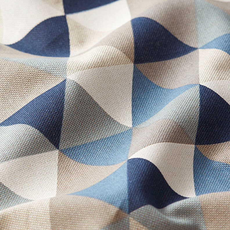 Half Panama Decor Fabric Triangles – blue,  image number 2
