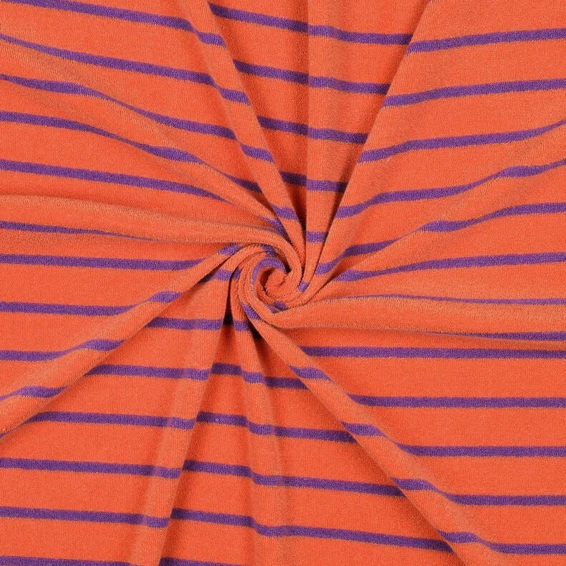 terry cloth jersey Stripes | Poppy Fabrics – orange/red lilac,  image number 3