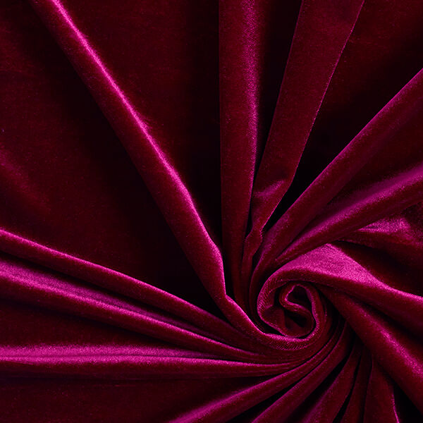 Plain Stretch Velvet – burgundy,  image number 1