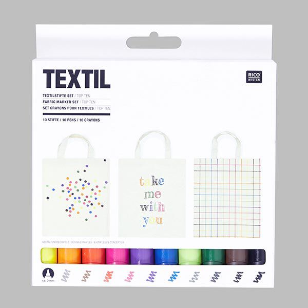 ‘Top 10’ Textile Pen Set | RICO DESIGN,  image number 1