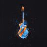 Cotton Jersey Panel Guitar | Glitzerpüppi – black/orange,  thumbnail number 7