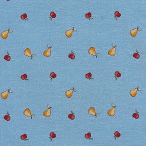 Cotton Jersey Apples and pears – denim blue, 