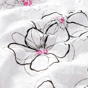 crinkle voile flowers and leopard print – white/black, 