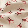 Decorative fabric half Panama mini Santa Clauses – natural,  thumbnail number 2