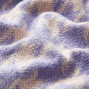 Coarsely woven houndstooth coating fabric – beige/mauve, 