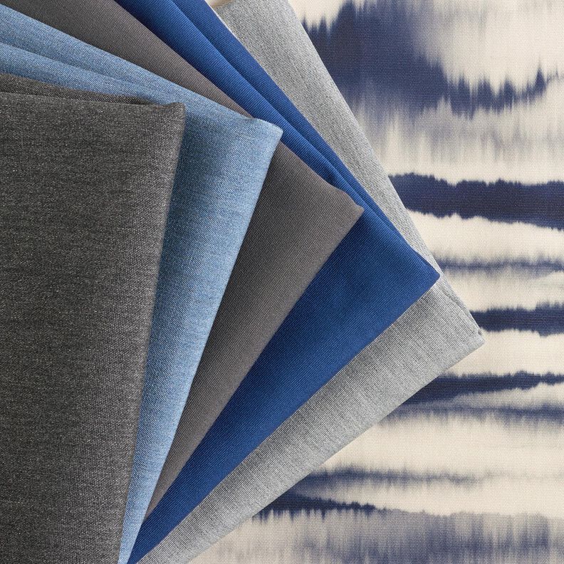Outdoor Fabric Canvas Plain Mottled – blue grey,  image number 4