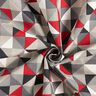 Decor Fabric Half Panama retro diamond pattern – red/grey,  thumbnail number 3