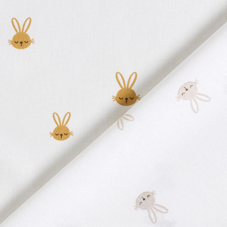 Cotton Poplin tired rabbit – ivory | Remnant 60cm,  image number 4