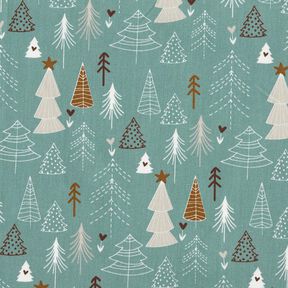 Cotton Poplin minimalist fir trees – reed, 