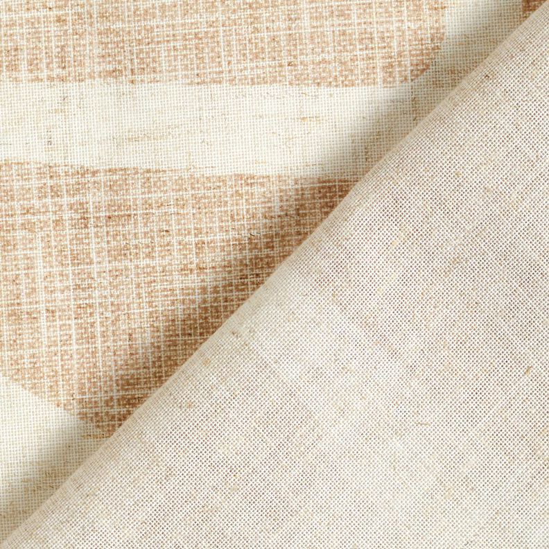 Curtain Fabric Linen Blend Shapes – chestnut/natural, image number 4
