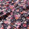 Cotton Poplin flower bouquets – blue-black/purple,  thumbnail number 2