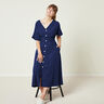 Linen Cotton Blend Plain – navy blue,  thumbnail number 6