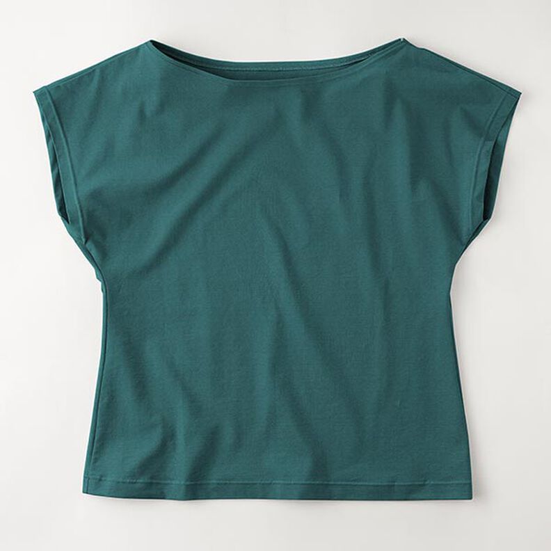 Medium Cotton Jersey Plain – dark green,  image number 8