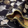 Decor Fabric Jacquard ginkgo leaves – black/gold,  thumbnail number 3