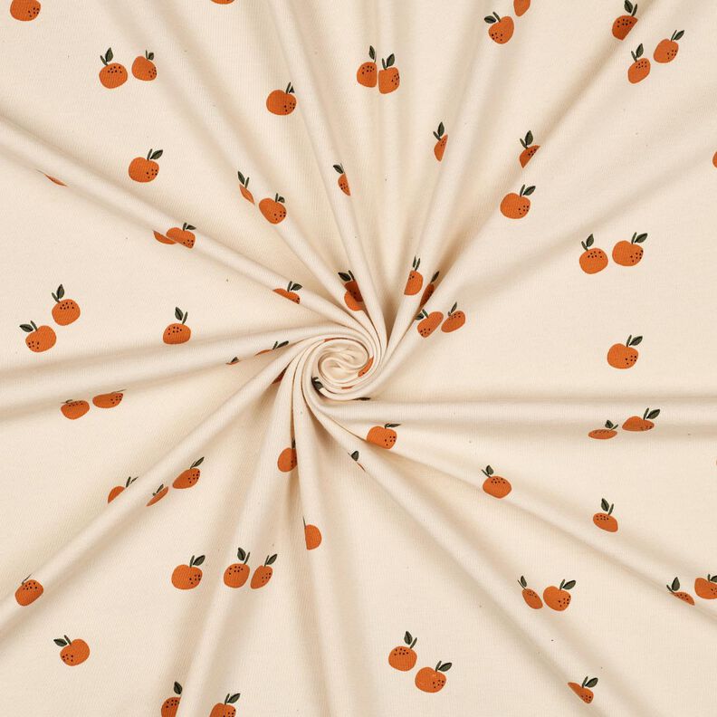 GOTS Cotton Jersey Oranges | Poppy Fabrics – light beige/caramel, image number 3