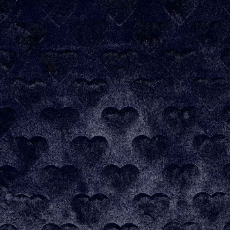 Faux Fur hearts | Poppy Fabrics – blue-black, image number 1