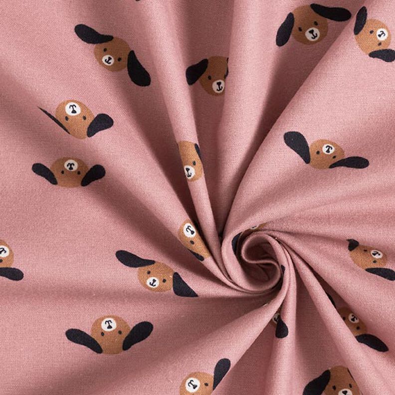 Cotton Flannel Dog Heads | by Poppy – dusky pink,  image number 3