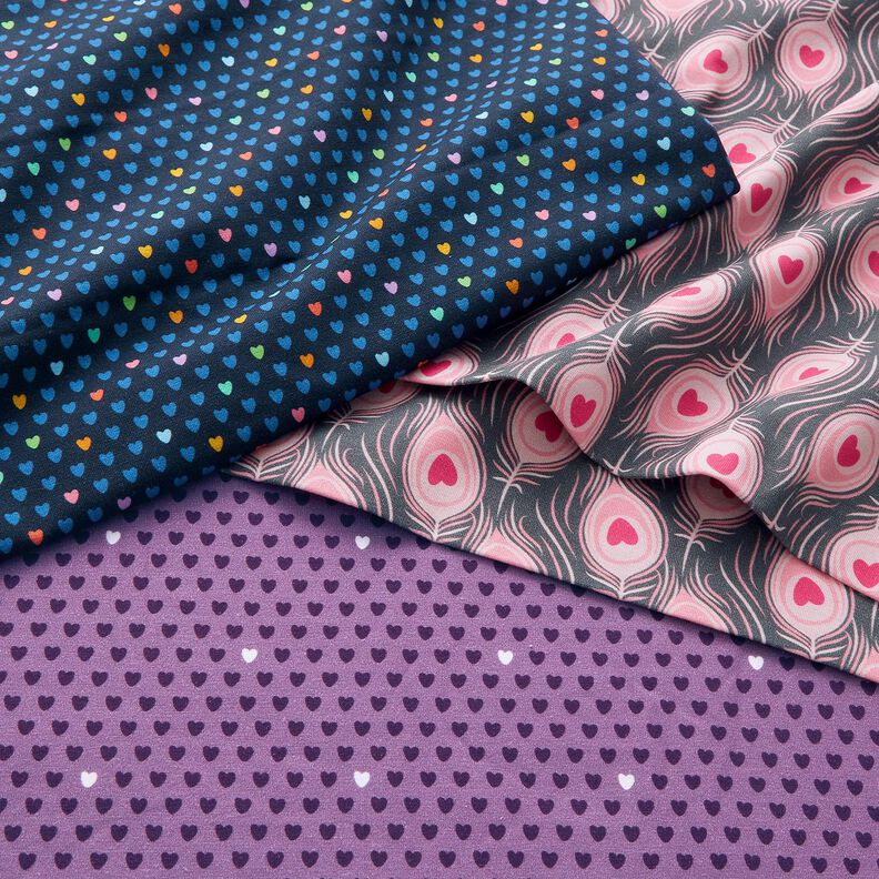Cotton Jersey Peacock | Stoff&Liebe – royal blue/intense pink,  image number 5