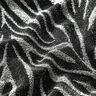 Glitter jersey zebra stripes – black/metallic silver,  thumbnail number 2