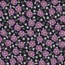 viscose fabric sea of flowers – black/pastel violet,  thumbnail number 1