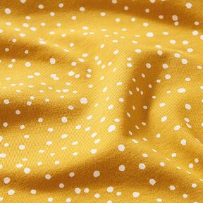 Cotton jersey irregular dots – curry, 