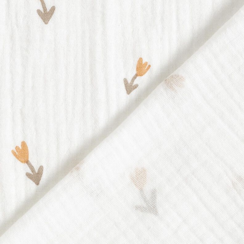 Double Gauze/Muslin Little flowers – ivory,  image number 4