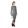 Horizontal Stripes Glitter Sequin Knit – grey,  thumbnail number 6