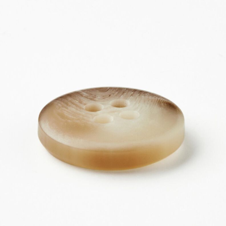 4-hole button round [Ø 15 mm] – natural/dark brown,  image number 3