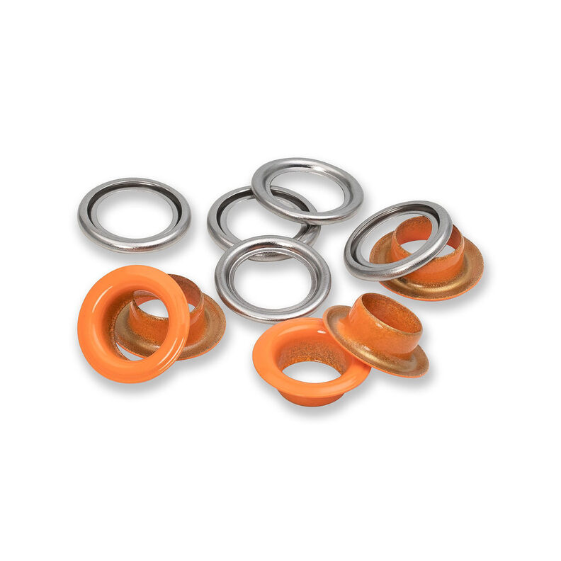 Eyelets with washers [20 pieces | Ø 11 mm] | Prym – orange/metallic silver,  image number 2
