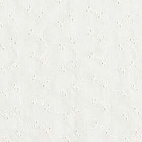 Broderie Anglaise delicate flowers – white, 