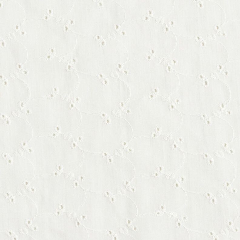 Broderie Anglaise delicate flowers – white,  image number 1