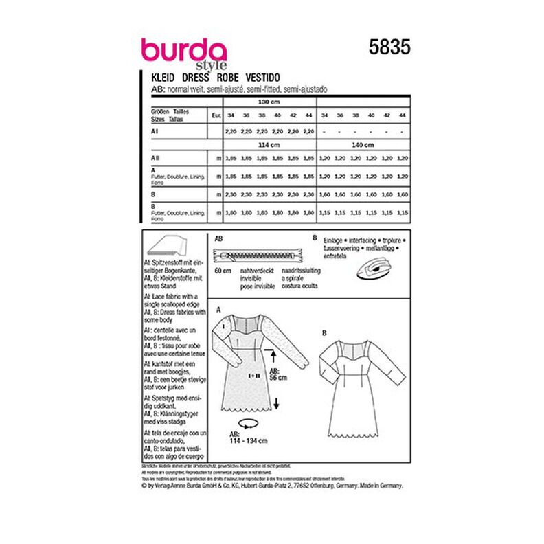 Dress | Burda 5835 | 34-44,  image number 9