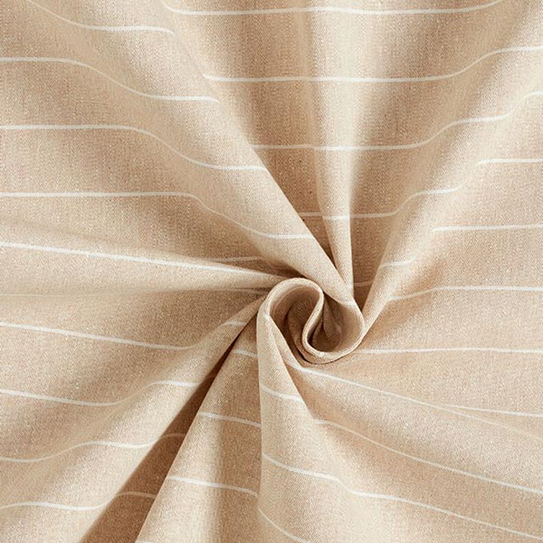 Decorative fabric, canvas wide stripes, recycled – dark beige, image number 3