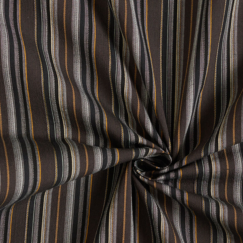 Stripy cotton blend – black brown,  image number 3